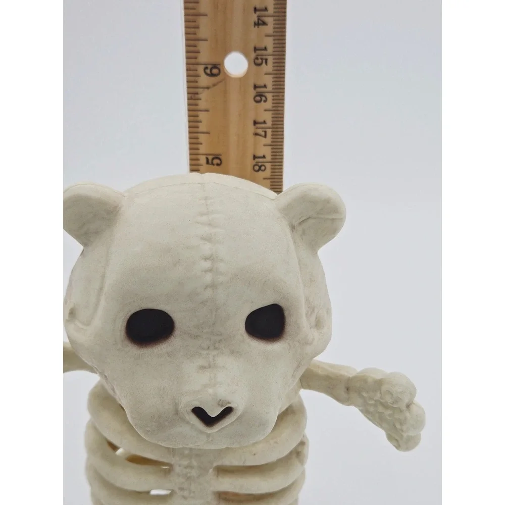 Crazy Bonez Skeleton Teddy Bear Figure Halloween Decor Poseable Bone 5 Inch